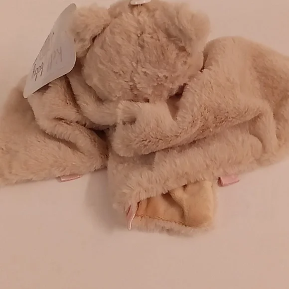 NEW Kelly Baby Lovey Lovie Bear rattler one size beige-pink colors B18 P - Picture 2 of 7